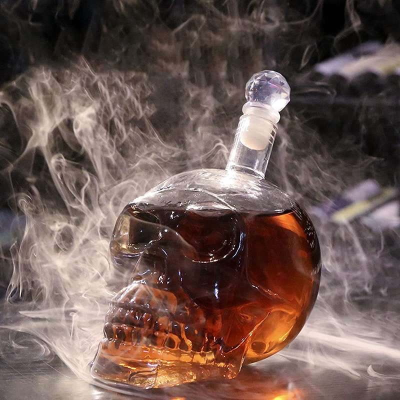 550ml Glass Skull Decanter