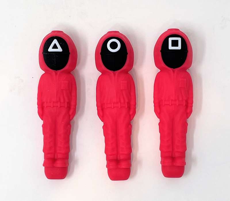 Squid Game Silicone Smoking Pipe With Glass Bowl