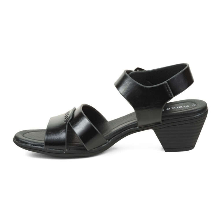 AIXIR Ladies Ankle Strap Low Heel Sandals PSL3002-1-Black