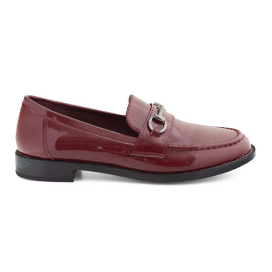 Aixir Patent Women's Loafers with Buckle decor