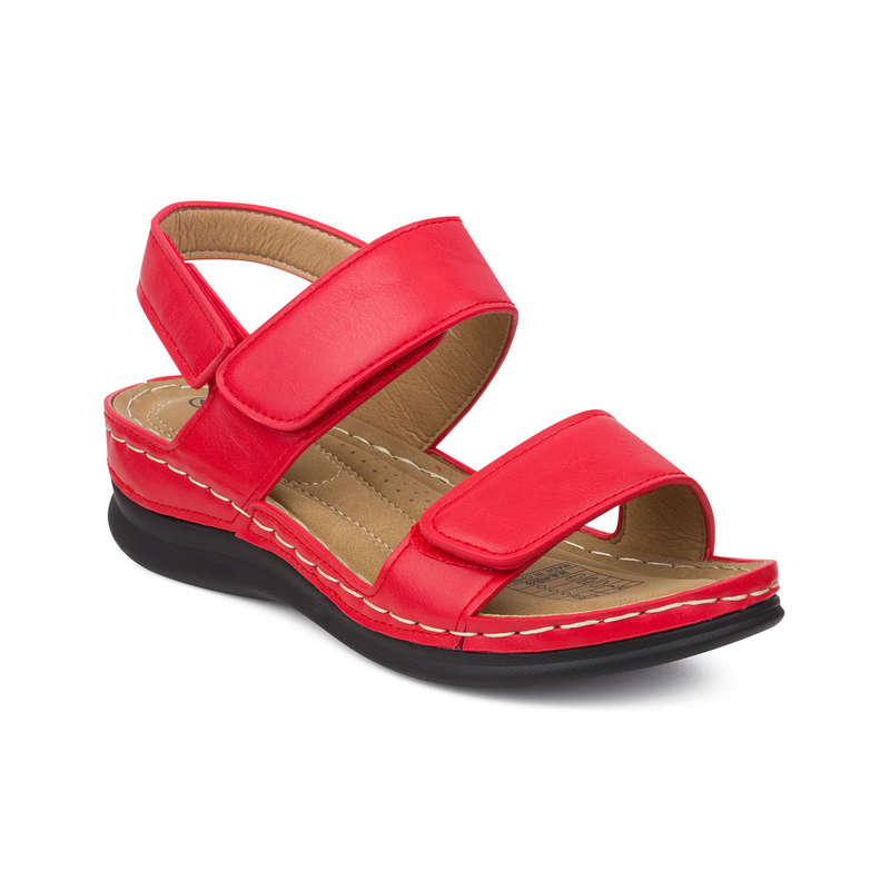 TTP Ladies Comfortable Dual Hook & Loop Strap Sandals CY1512