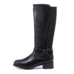 TTP Knee High Boot with Ankle Decor and Elasticated Back Shaft XB8227