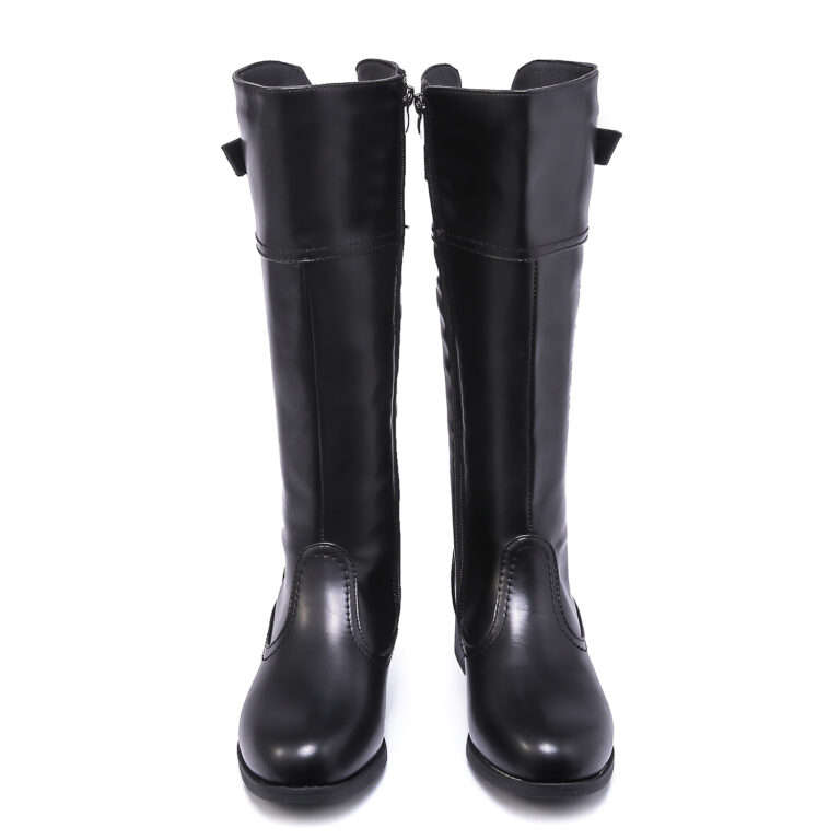 TTP Knee High Boot with Buckle Decor and Elasticated Back Shaft XB8229