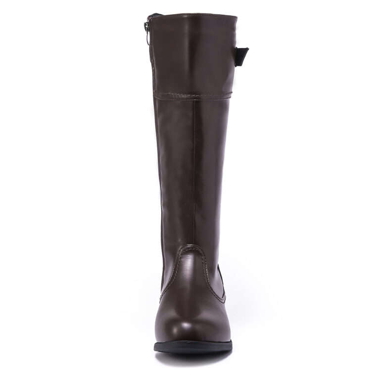 TTP Knee High Boot with Buckle Decor and Elasticated Back Shaft XB8229