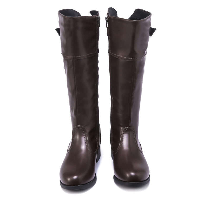 TTP Knee High Boot with Buckle Decor and Elasticated Back Shaft XB8229