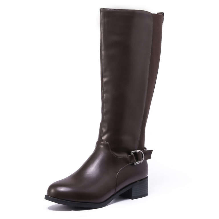 TTP Knee High Side Zipper Boot with Elasticated Back Shaft XB8230