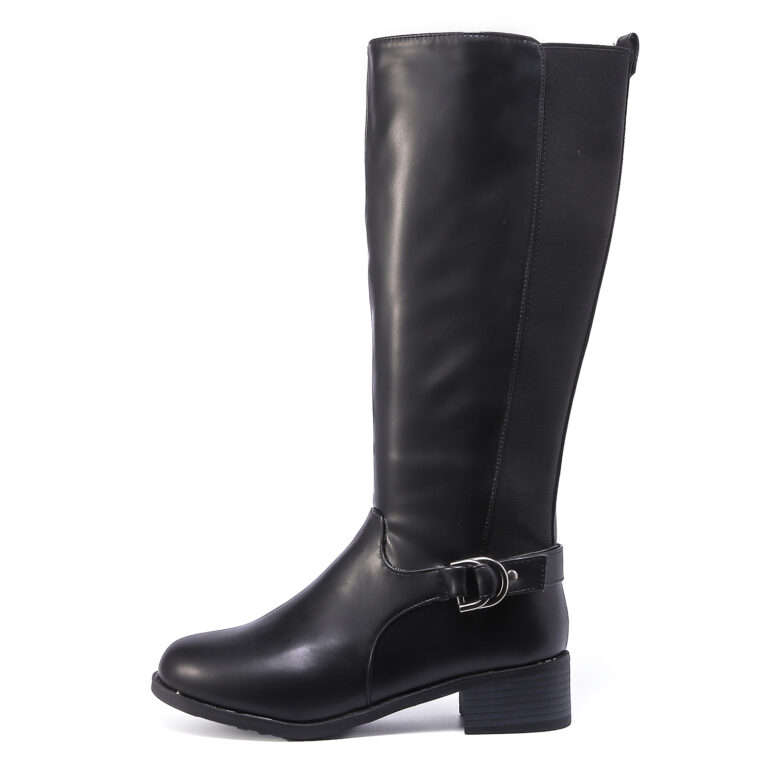 TTP Knee High Side Zipper Boot with Elasticated Back Shaft XB8230