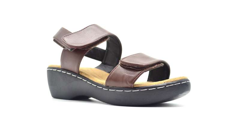 TTP Ladies Comfortable Dual Hook & Loop Strap Sandals CY1512
