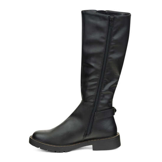 TTP Ladies Mid Calf Boot with Gold Buckle Decor C3003