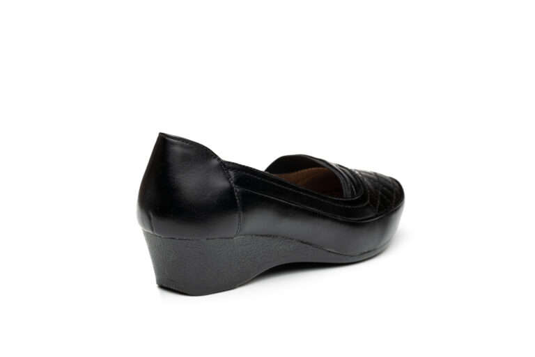 TTP Classic Wedge Heel Courts with Patterned Vamp