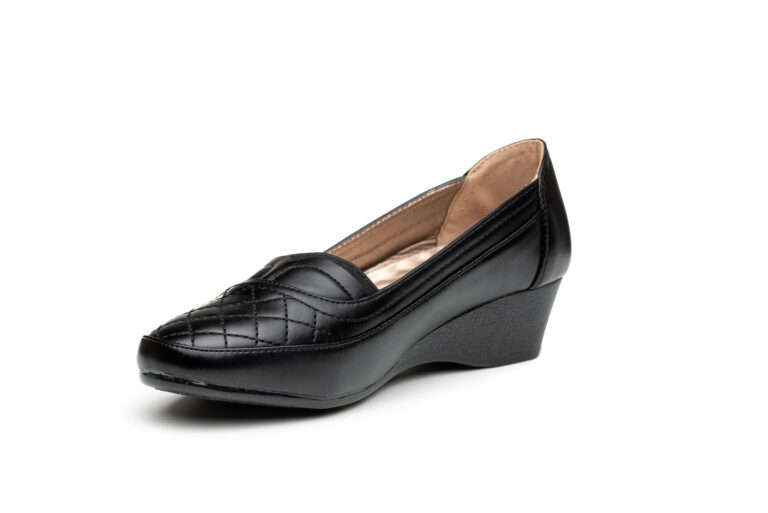 TTP Classic Wedge Heel Courts with Patterned Vamp