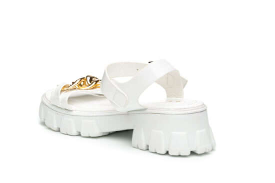 TTP Ladies Patent Platform Sandals with Ankle Strap DZW211008