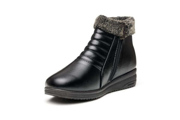 TTP Women's Winter Ankle Boots with Patterned PU Upper XB210401