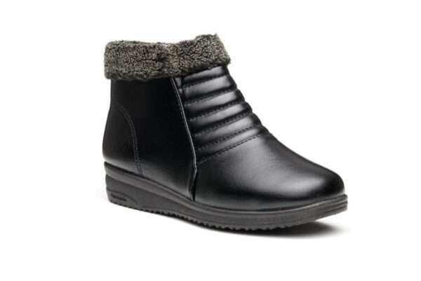 TTP Women's Winter Ankle Boots with Patterned PU Upper XB210401