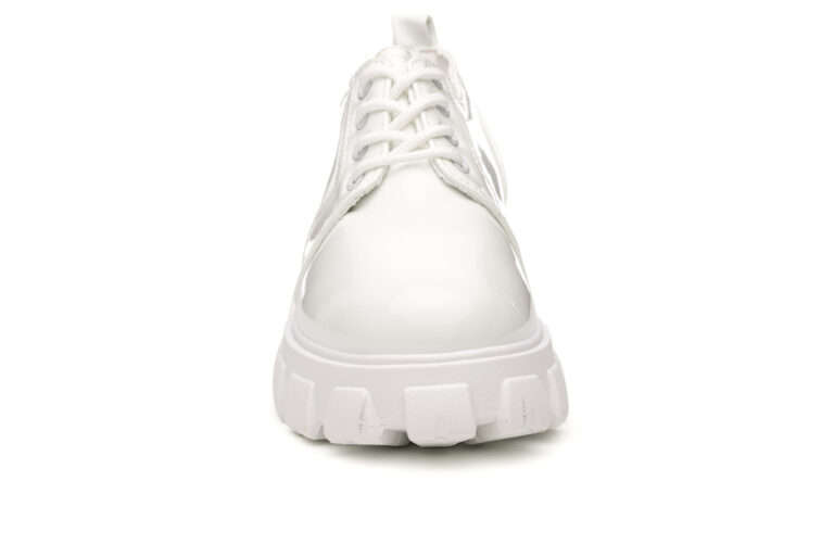 TTP Ladies Fashion High Gloss Platform Lace-up Sneakers XB1605