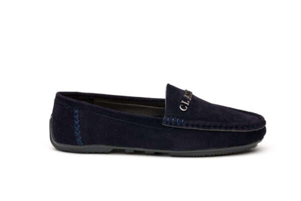 TTP Women's Suede Moccasin with Metal Classic Decor on Vamp