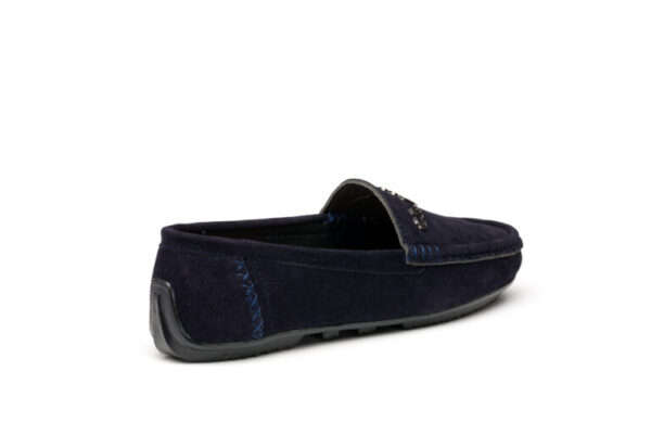 TTP Women's Suede Moccasin with Metal Classic Decor on Vamp