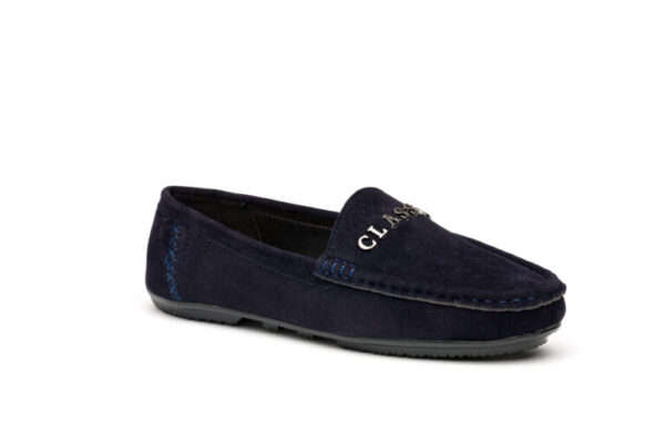 TTP Women's Suede Moccasin with Metal Classic Decor on Vamp