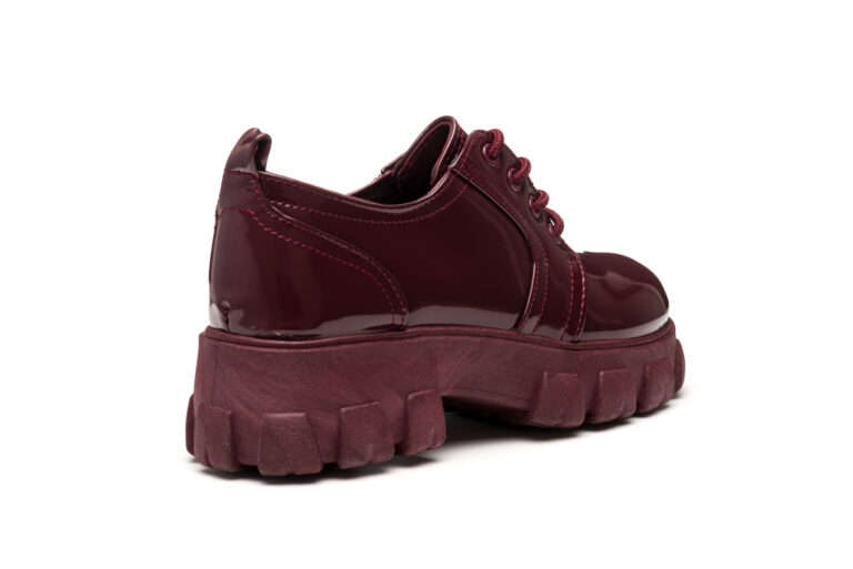 TTP Ladies Fashion High Gloss Platform Lace-up Sneakers XB1605