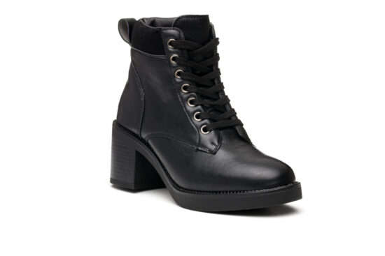 TTP Ladies Block Heel Lace-Up Ankle Boots XB85697