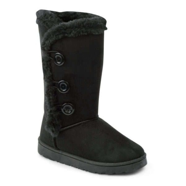 TTP Women's Suede Three Button Mid-Calf Polar Boots