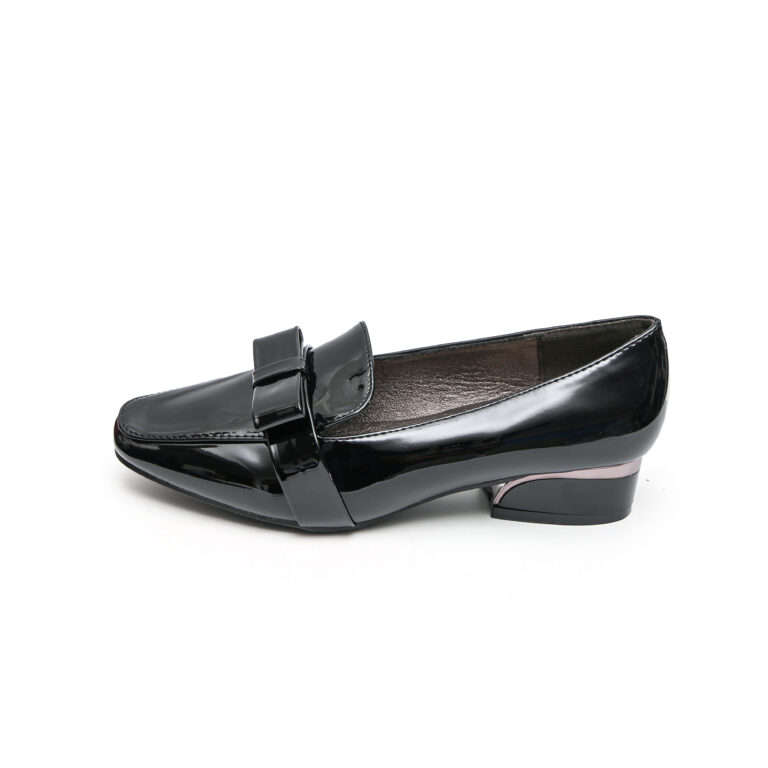TTP Square Toe Patent Loafers with Ribbon Decor JSF9-1