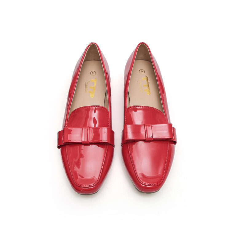 TTP Square Toe Patent Loafers with Ribbon Decor JSF9-1