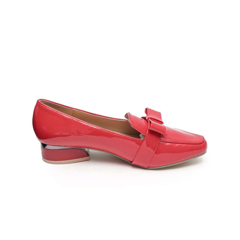 TTP Square Toe Patent Loafers with Ribbon Decor JSF9-1