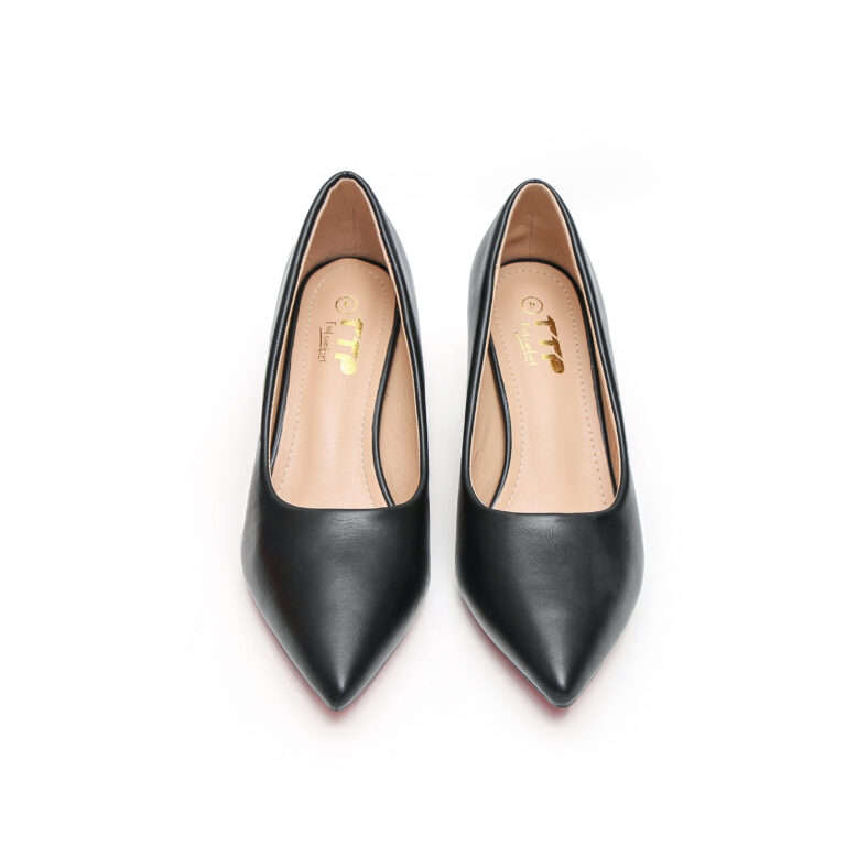 TTP Sleek PU Block Heel Point Toe Courts JSF-1