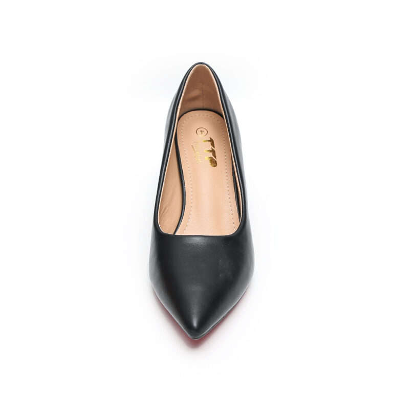 TTP Sleek PU Block Heel Point Toe Courts JSF-1