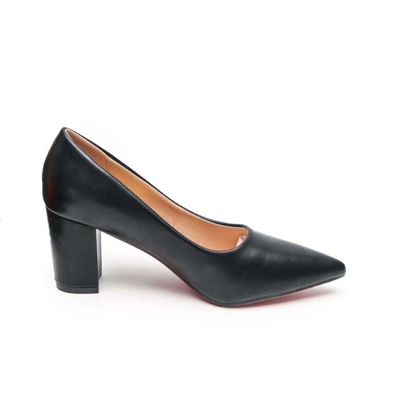 TTP Sleek PU Block Heel Point Toe Courts JSF-1