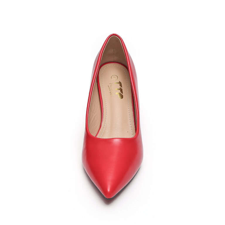 TTP Sleek PU Block Heel Point Toe Courts JSF-1