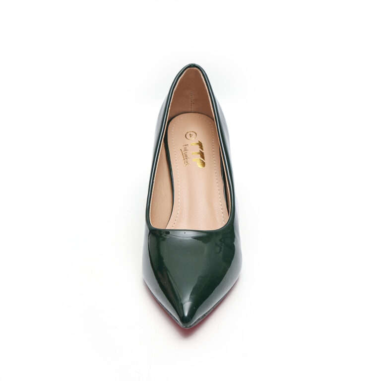 TTP Sleek Patent Block Heel Point Toe Courts JSF-1