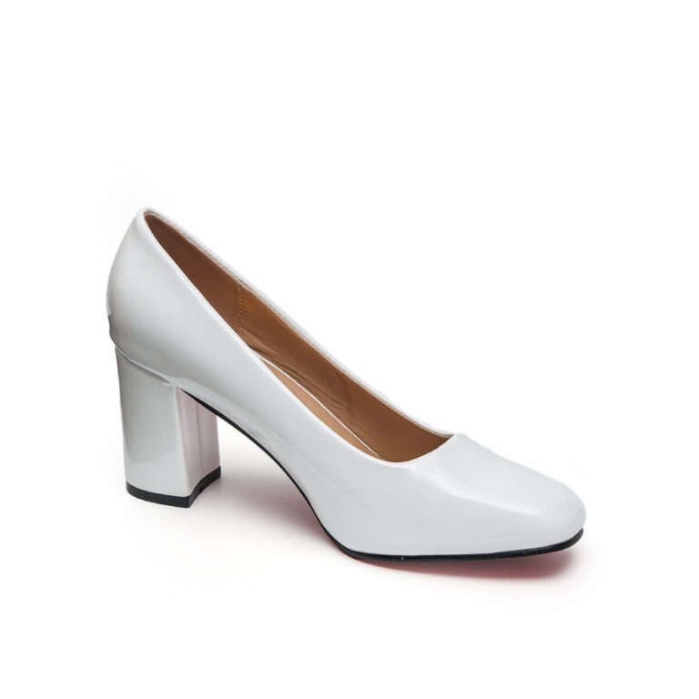 TTP Classic Patent Block Heel Slip on Courts JSF15