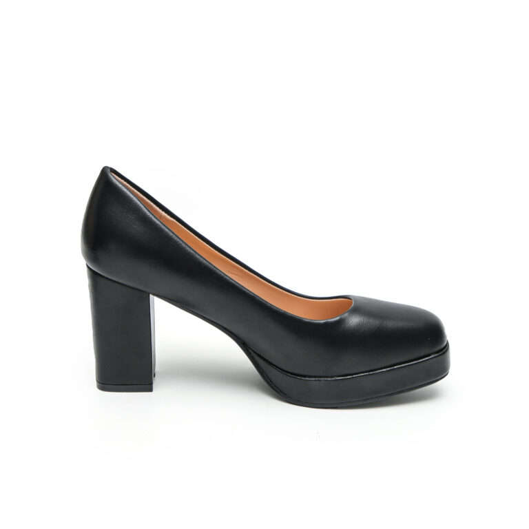 TTP Classic Block Heel Platform Slip on High Heels JSF12