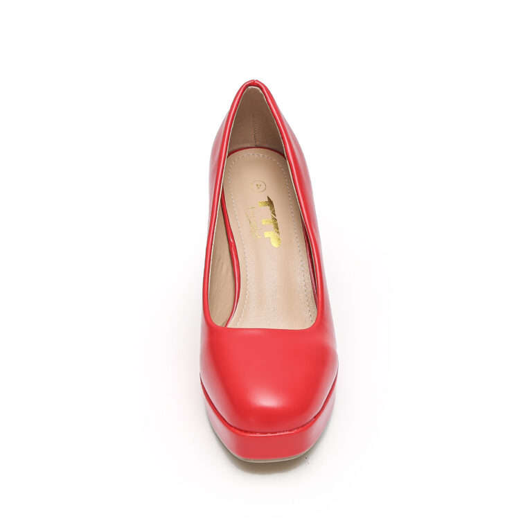 TTP Classic Block Heel Platform Slip on High Heels JSF12