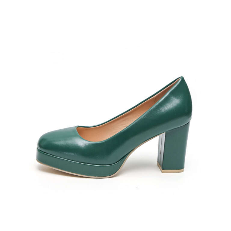 TTP Classic Block Heel Platform Slip on High Heels JSF12