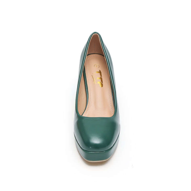 TTP Classic Block Heel Platform Slip on High Heels JSF12