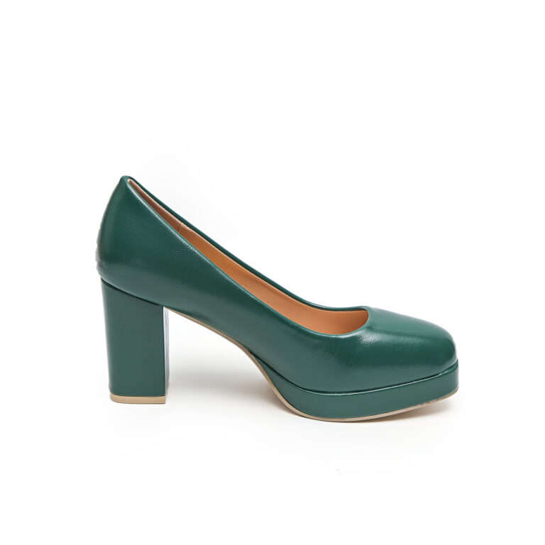 TTP Classic Block Heel Platform Slip on High Heels JSF12
