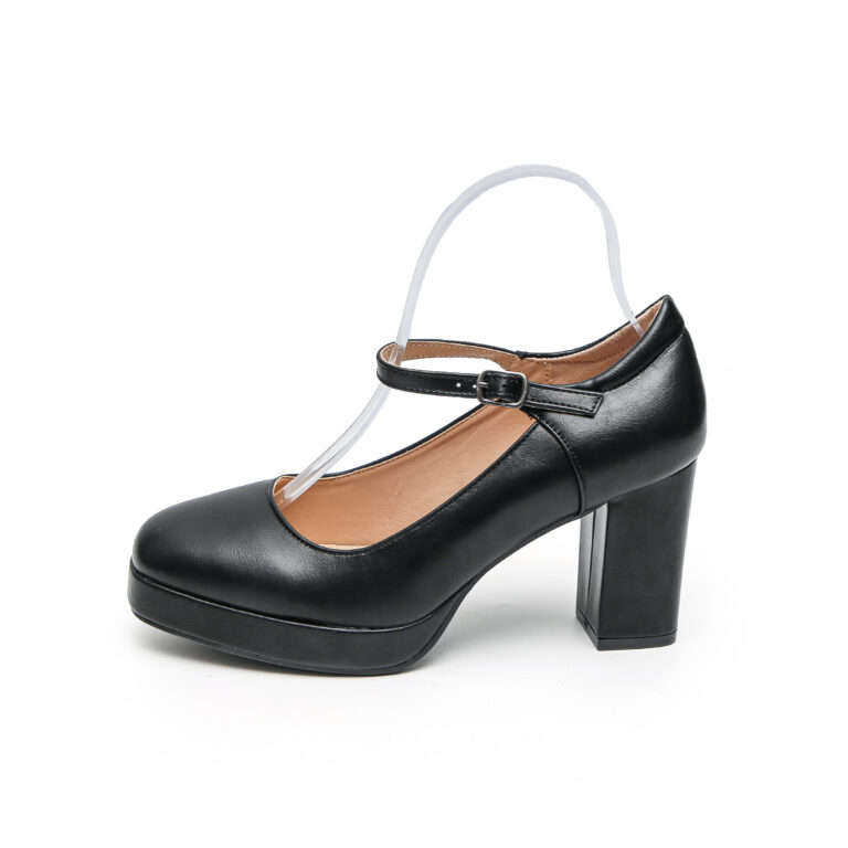 TTP Classic Block Heel Plarform High Heels with Ankle Strap JSF11
