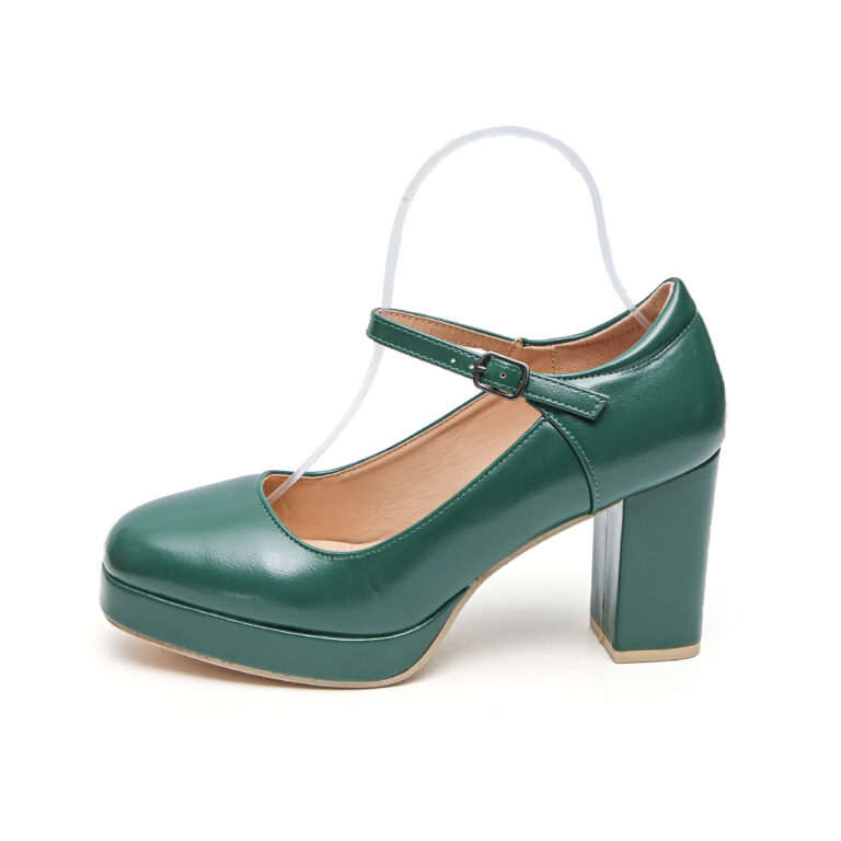 TTP Classic Block Heel Plarform High Heels with Ankle Strap JSF11