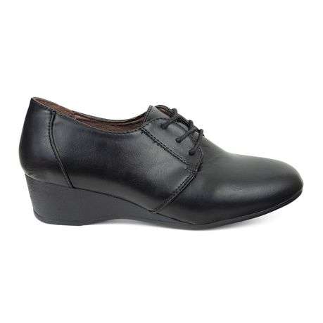 TTP Classic Ladies Lace-Up Wedge Heel Courts 182-8