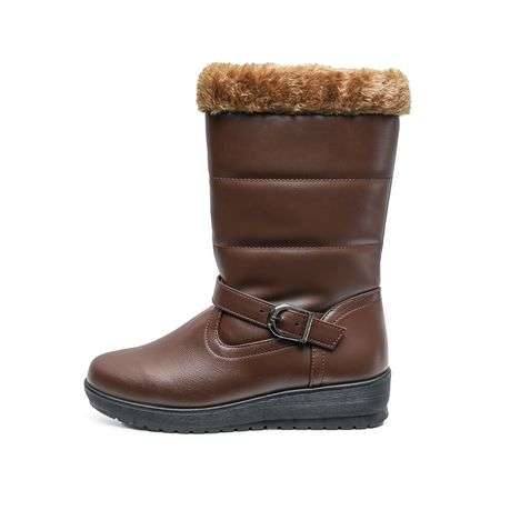 TTP Lady Classic Polar Boot with Side Zipper and Ankle Strap Decor XB8503