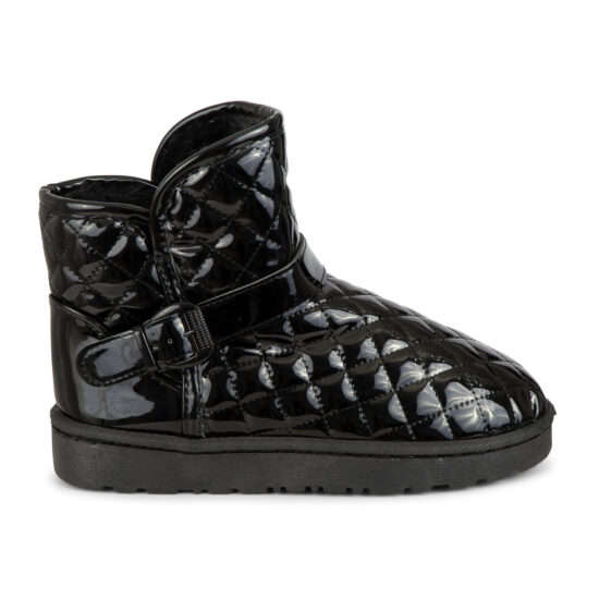TTP Polar Ankle Boot with Patterned Stitching and Buckle Strap PU206
