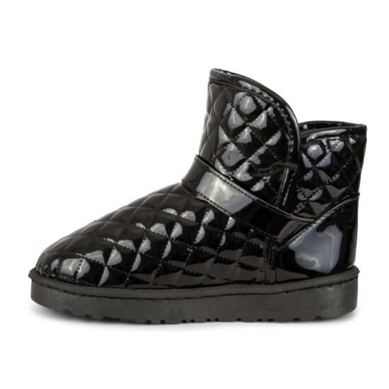 TTP Polar Ankle Boot with Patterned Stitching and Buckle Strap PU206
