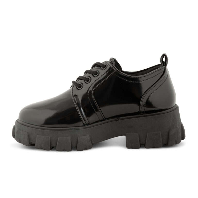 TTP Ladies Fashion High Gloss Platform Lace-up Sneakers XB1605