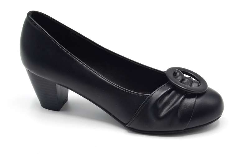 Fantique Classic Ladies Round Toe Court with Casual Ring Decor