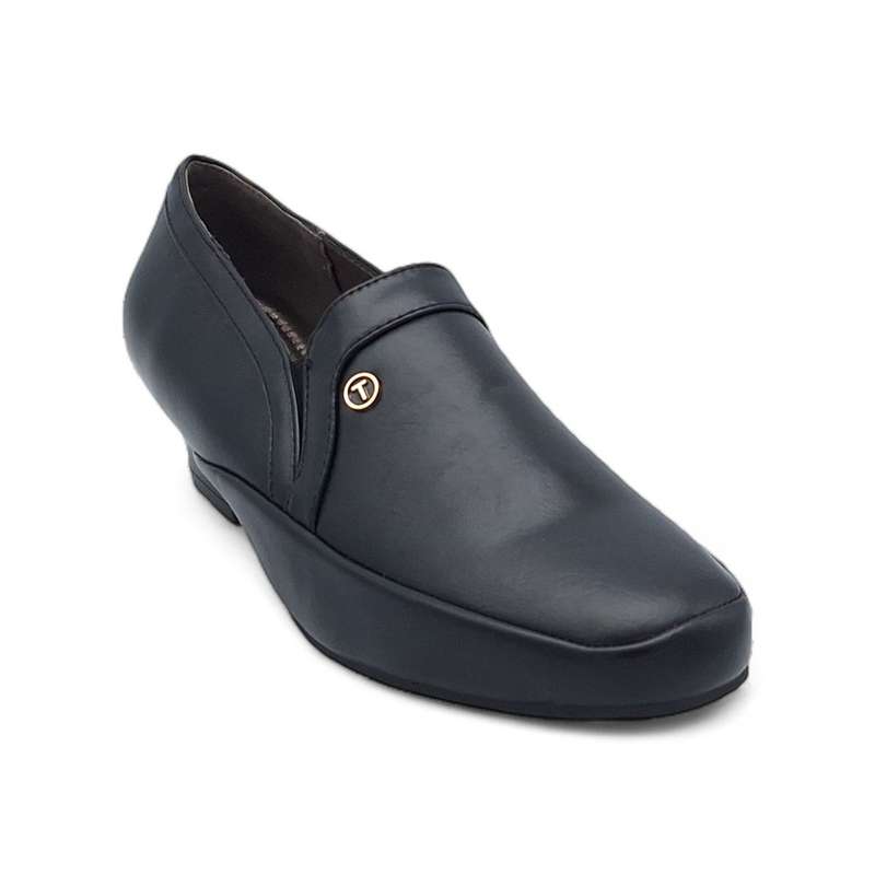 TTP Ladies Low Heel Slip on Court Shoe with Dual Side Goring