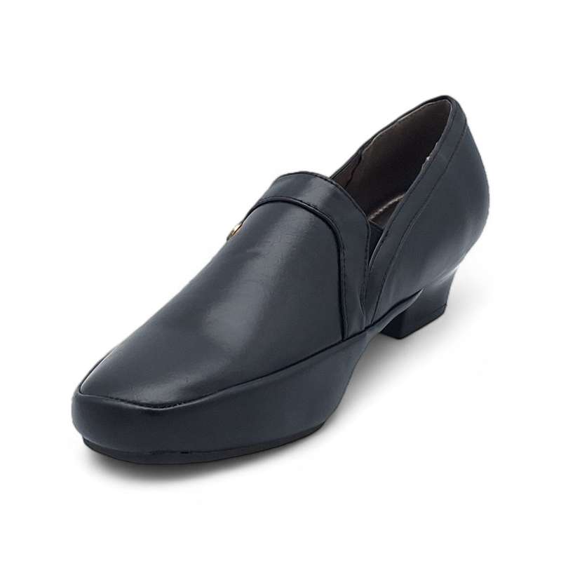 TTP Ladies Low Heel Slip on Court Shoe with Dual Side Goring