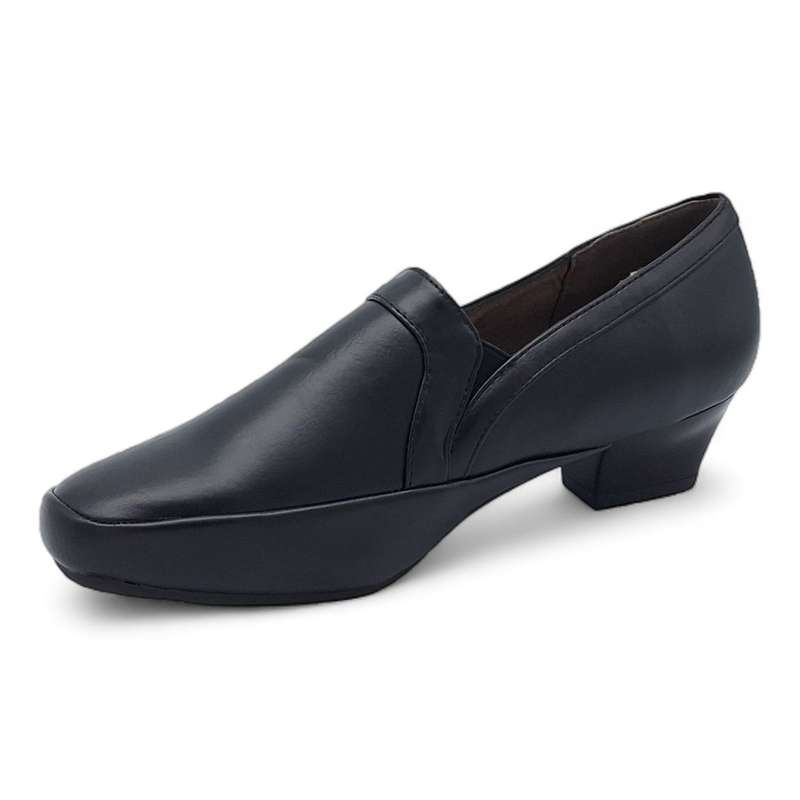 TTP Ladies Low Heel Slip on Court Shoe with Dual Side Goring